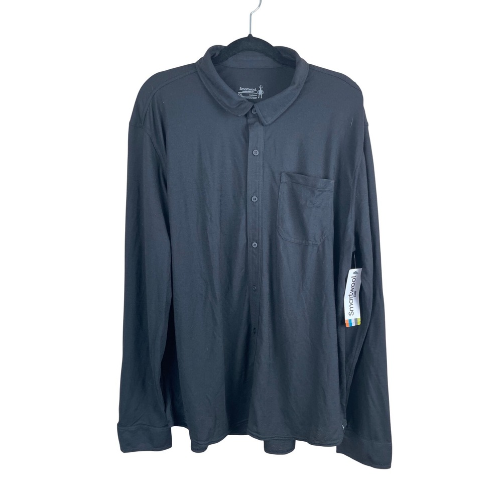 Smartwool Merino Sport 150 Long Sleeve Button Up Shirt Black Mens XXL NWT